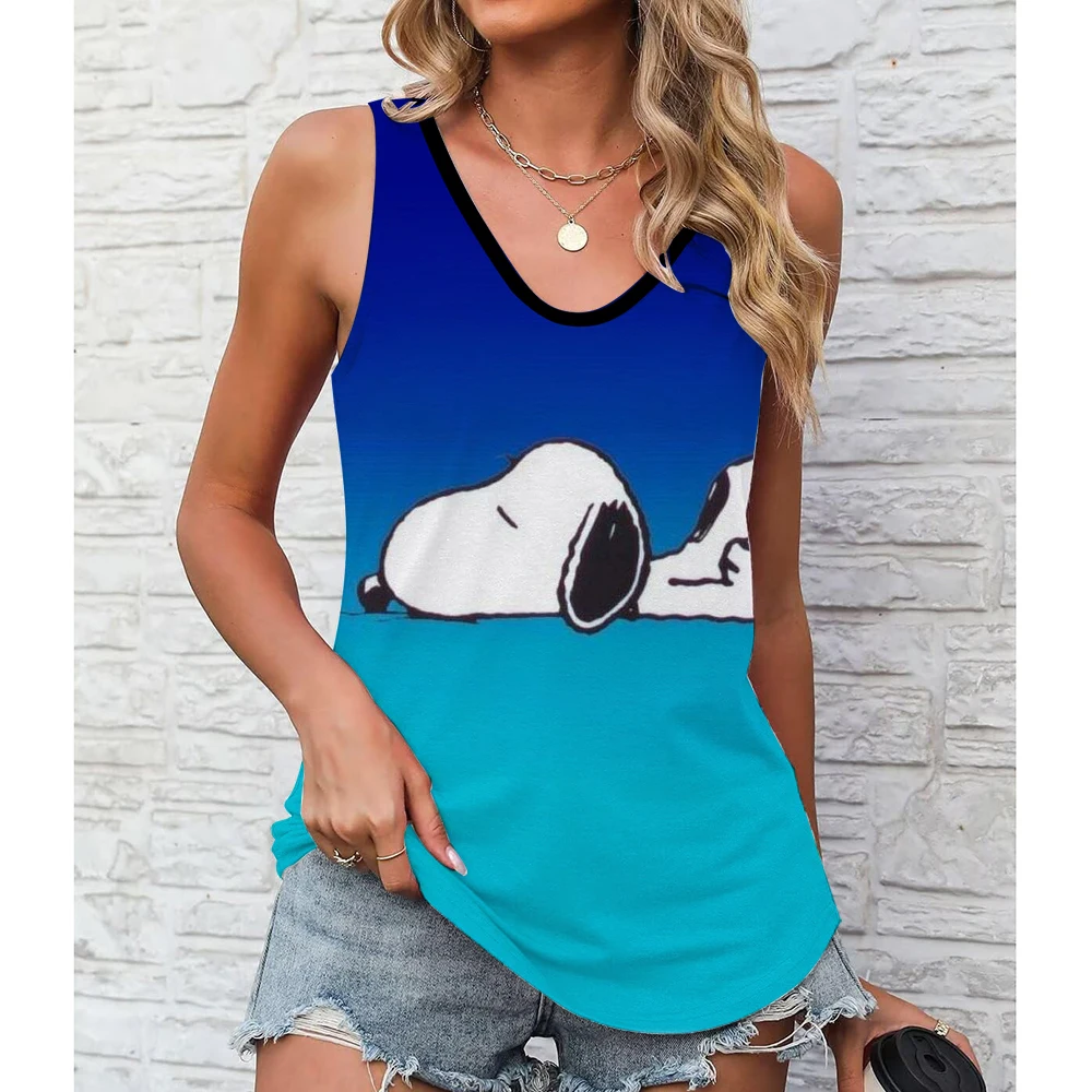 Fashion Snoopy print Tank Tops Women New Streetwear Summer O-Neck Vest Off Shoulder Y2k Sleeveless Camisole Woman Clothing
Fashion Snoopy print Tank Tops Women New Streetwear Summer O-Neck Vest Off Shoulder Y2k Sleeveless Camisole Woman Clothing 