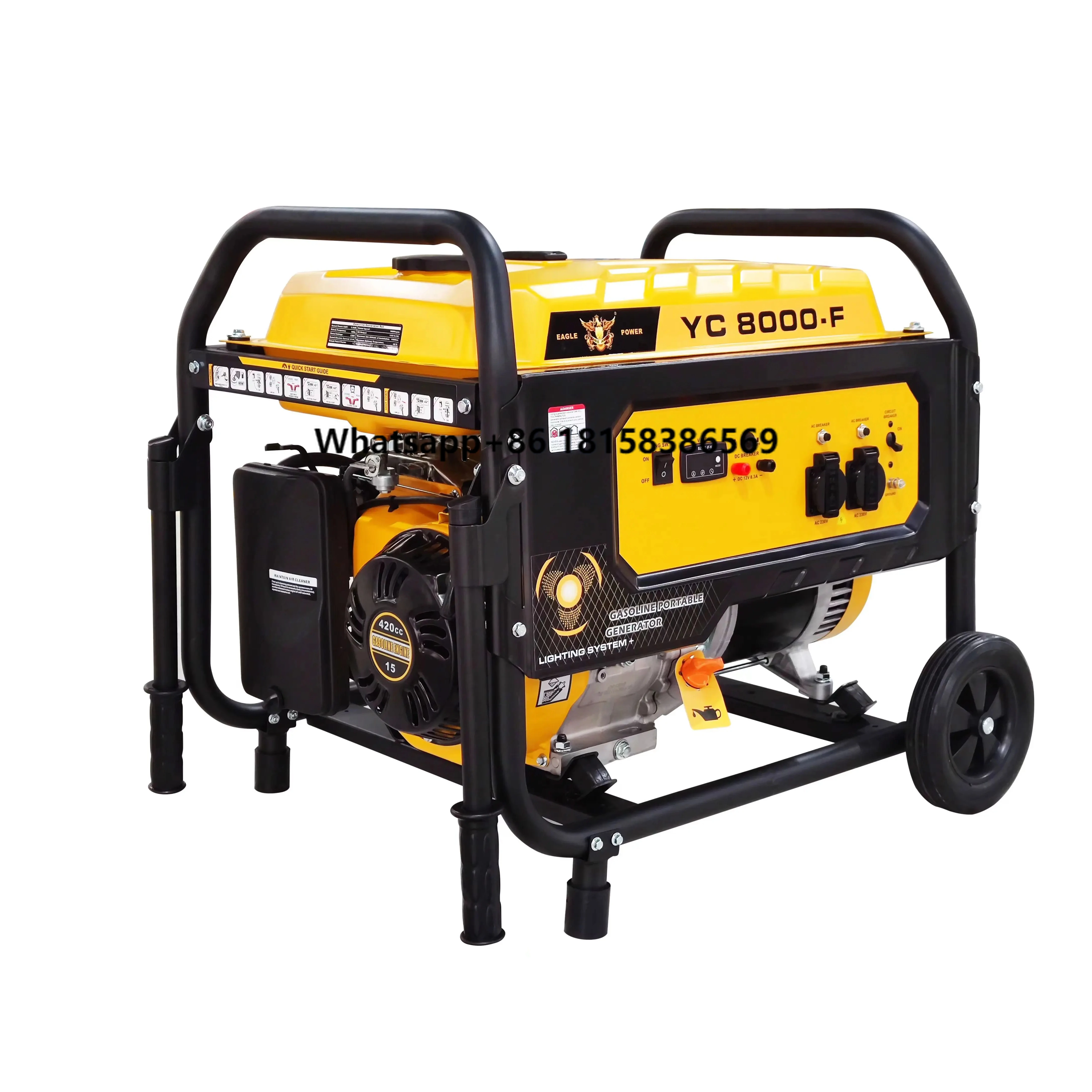 Power Generators Single Phase Manufacture Generator Mini Portable Gasoline Generator 6kw
Power Generators Single Phase Manufacture Generator Mini Portable Gasoline Generator 6kw