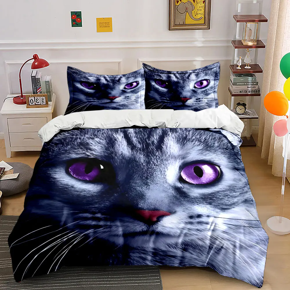 Piercing purple-eyed cat close-up Print Bedding Set 1 Duvet Cover 2 Pillowcases for Adult and Children Luxury Gift Full Size
Piercing purple-eyed cat close-up Print Bedding Set 1 Duvet Cover 2 Pillowcases for Adult and Children Luxury Gift Full Size