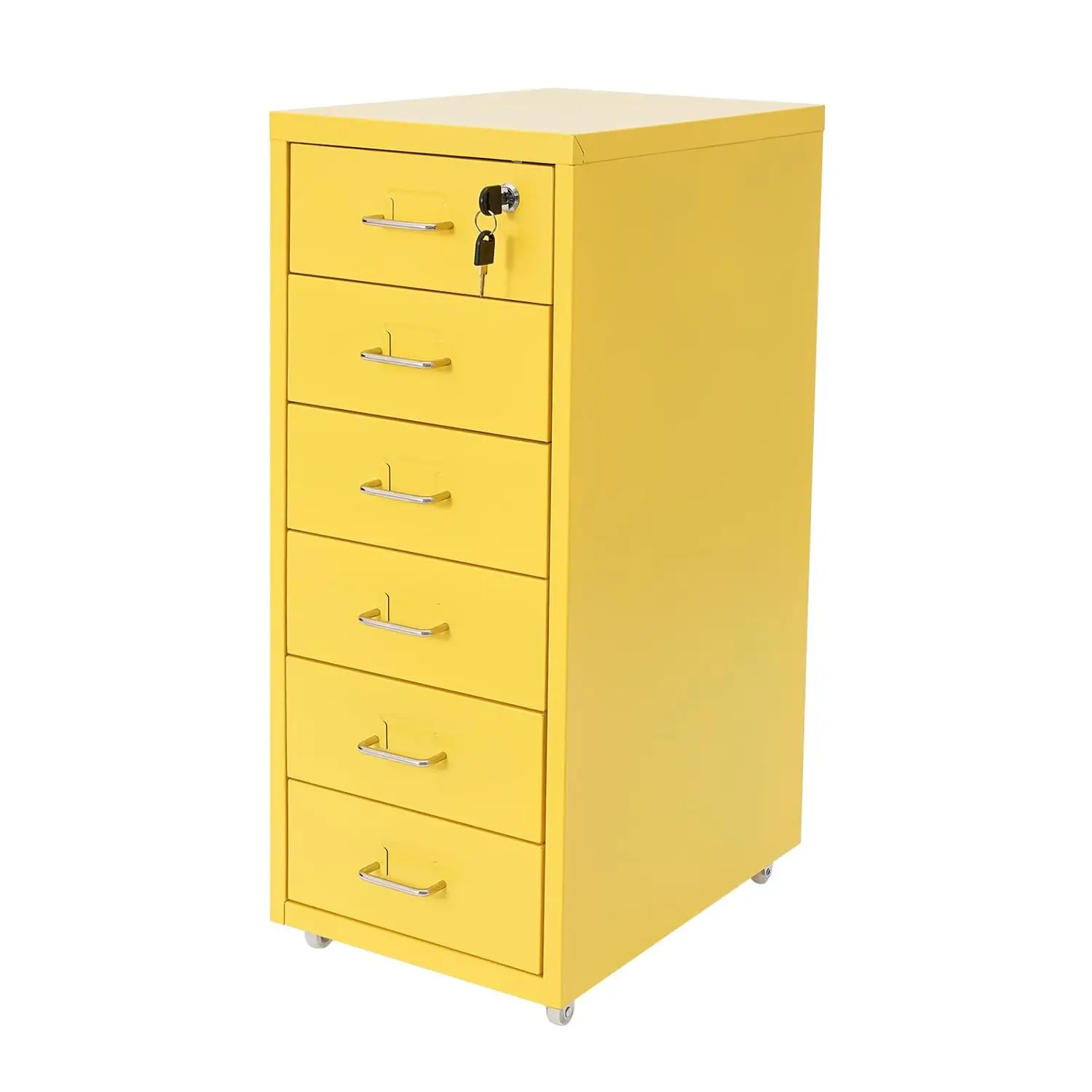 4-Wheel 6-Drawer Metal File Cabinet w/2 Locks Mobile Storage 11x16x27in Customized
4-Wheel 6-Drawer Metal File Cabinet w/2 Locks Mobile Storage 11x16x27in Customized
