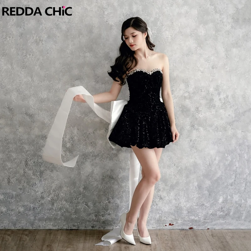 REDDACHiC Bow Trailing Princess Dress Women Formal Black Velvet Glitter Rhinestone Corset Puffy Mini Dress Party Prom Tutu Gown
REDDACHiC Bow Trailing Princess Dress Women Formal Black Velvet Glitter Rhinestone Corset Puffy Mini Dress Party Prom Tutu Gown