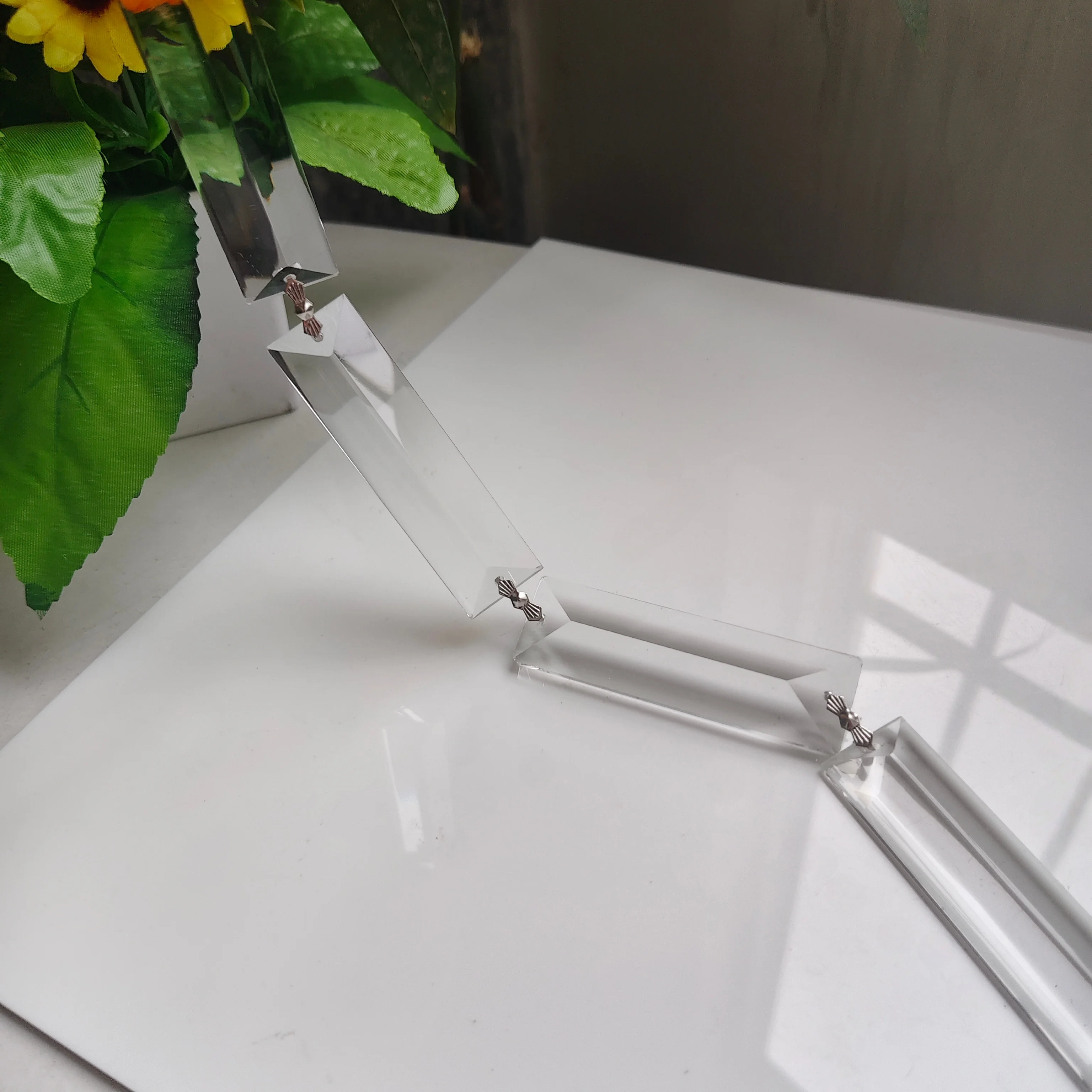 1Stand 38cm Clear Crystal Icicle U-drops Triangular Prisms 76mm With 22mm Square Glass Chandelier Parts(Free pins) Curtain Decor
1Stand 38cm Clear Crystal Icicle U-drops Triangular Prisms 76mm With 22mm Square Glass Chandelier Parts(Free pins) Curtain Decor