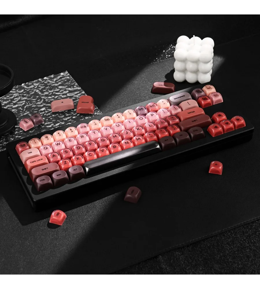 Lipstick keycaps foundation rounded jelly PBT+PC compatible with Wooting Meijiashi and other mechanical keyboards
Lipstick keycaps foundation rounded jelly PBT+PC compatible with Wooting Meijiashi and other mechanical keyboards
