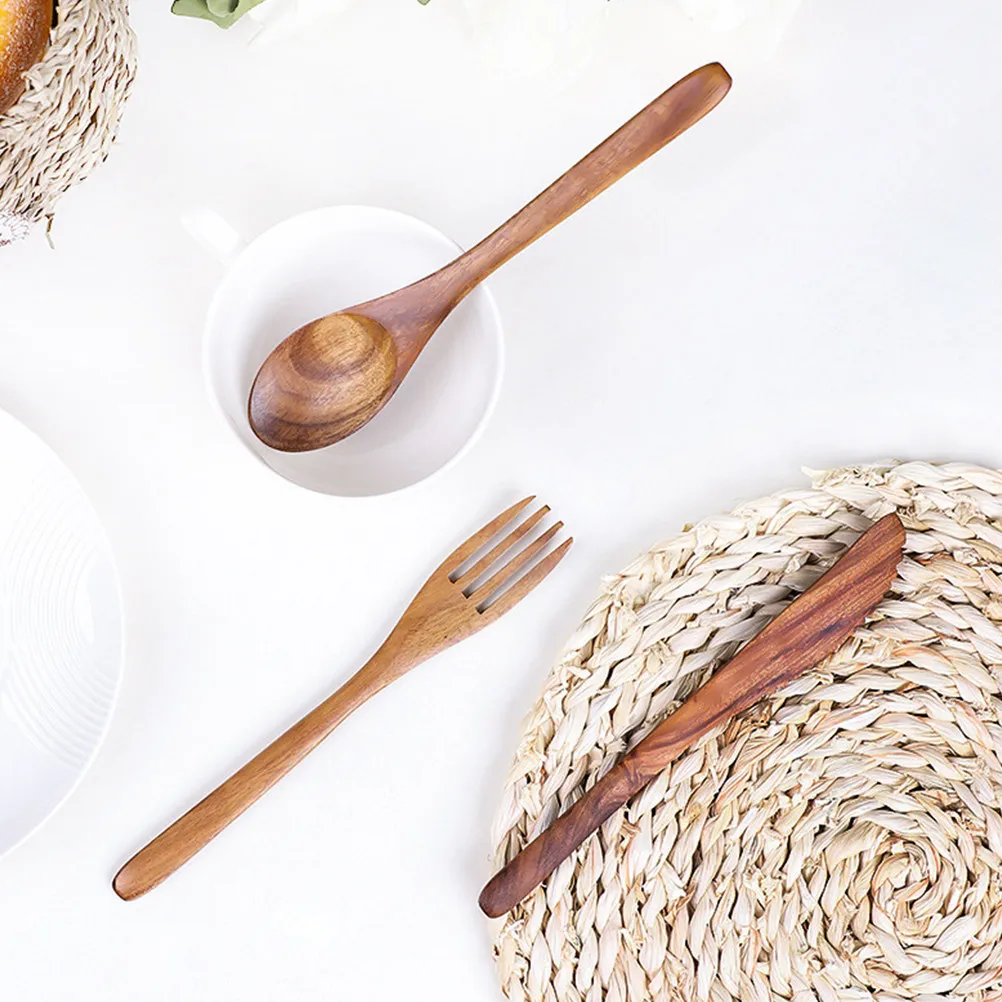 1Set Wood Tableware Smooth Polished Cutlery Set Reusable Portable Flatware for Dining Outdoor Party Use Wood Tableware
1Set Wood Tableware Smooth Polished Cutlery Set Reusable Portable Flatware for Dining Outdoor Party Use Wood Tableware