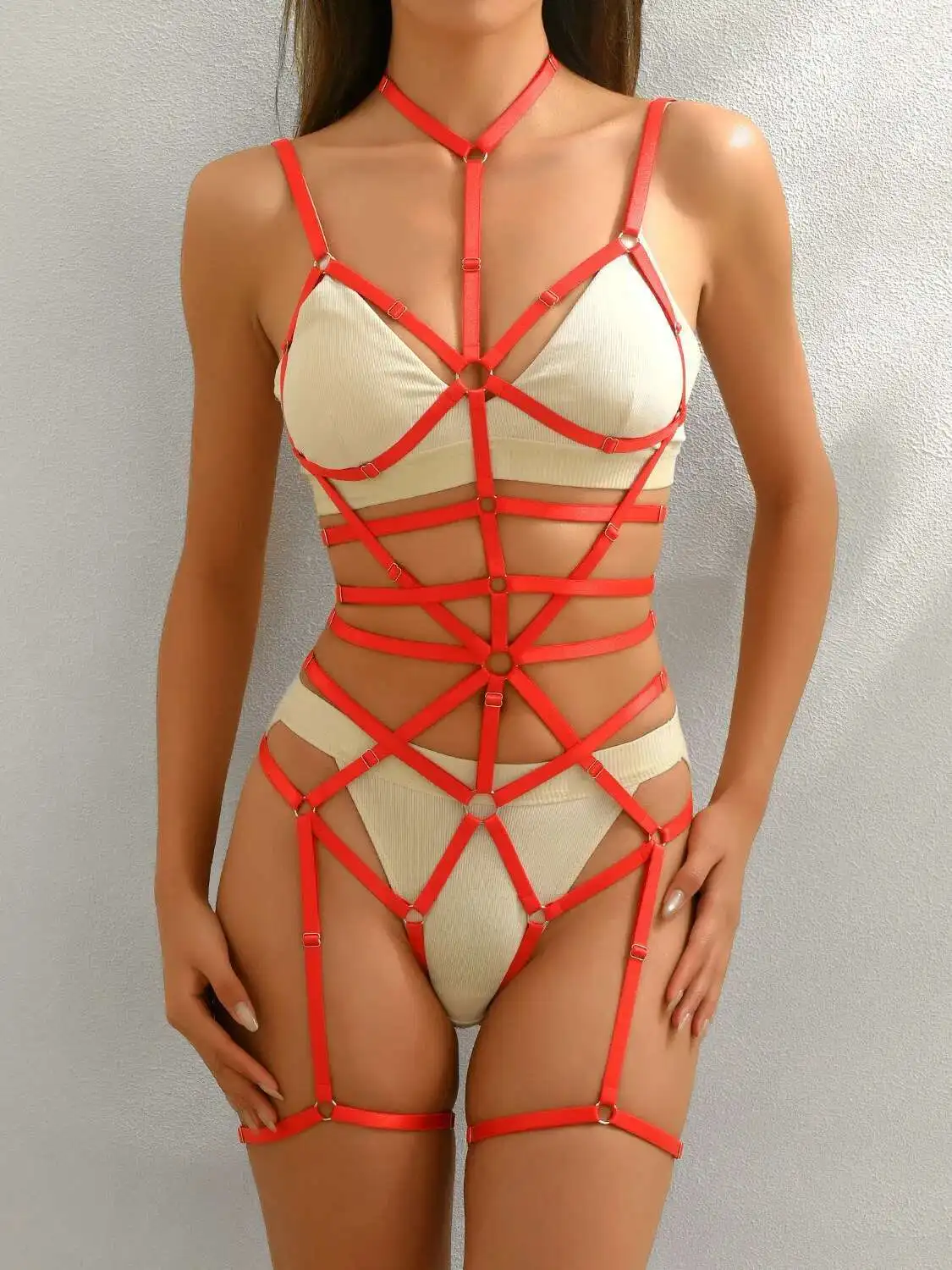 Fashion Strap Tight Elastic Line Bundle Sexy Bodysuits Backless Deep V Suspenders Sleeveless Bodysuits Charming Elegant BHA1
Fashion Strap Tight Elastic Line Bundle Sexy Bodysuits Backless Deep V Suspenders Sleeveless Bodysuits Charming Elegant BHA1