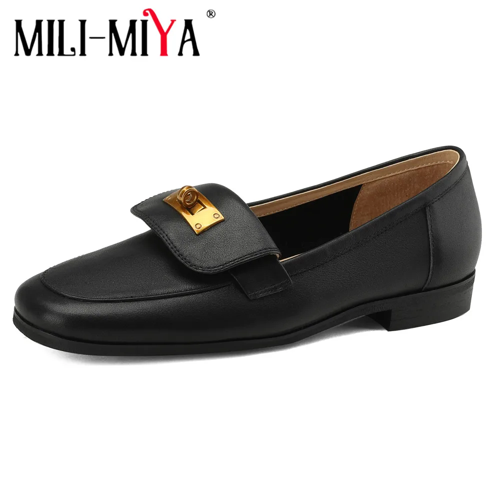 MILI-MIYA New Arrival Women Full Genuine Leather Pumps Round Toe Slip On Low Thick Heels Round Toe Plus Size 34-42 Handmade
MILI-MIYA New Arrival Women Full Genuine Leather Pumps Round Toe Slip On Low Thick Heels Round Toe Plus Size 34-42 Handmade