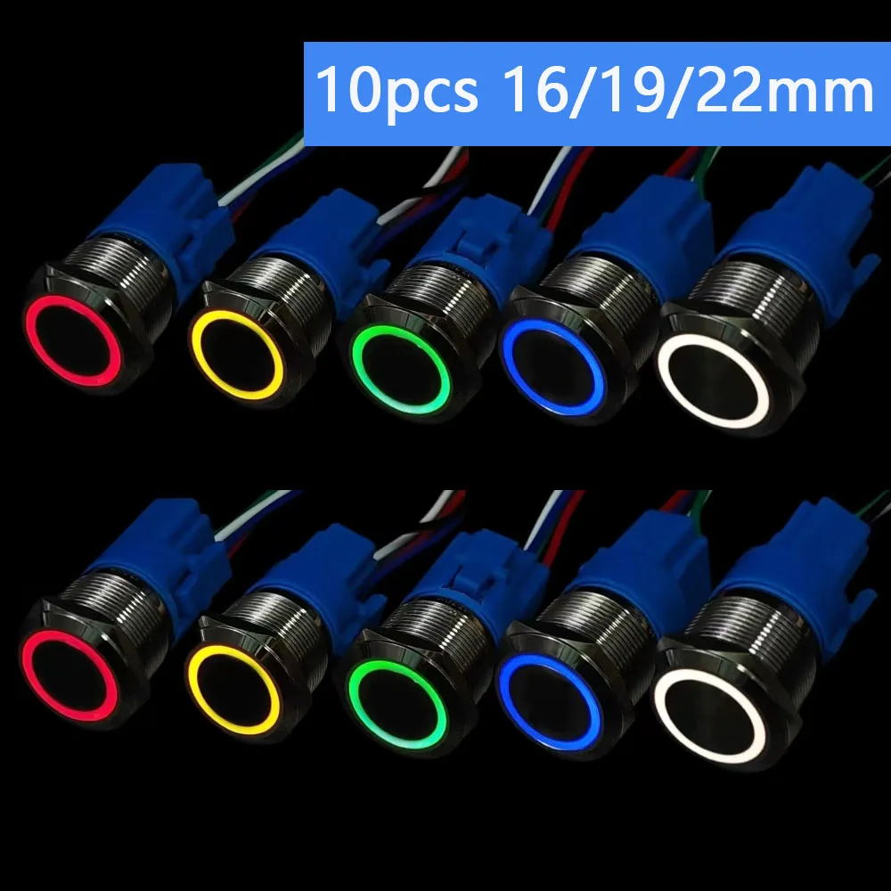 10pcs Waterproof Button Led Metal Switch 12v Momentary Latching for Car Ignition On Off 16mm 19mm 22mm 3V 5V 6V 24V 220V Green
10pcs Waterproof Button Led Metal Switch 12v Momentary Latching for Car Ignition On Off 16mm 19mm 22mm 3V 5V 6V 24V 220V Green