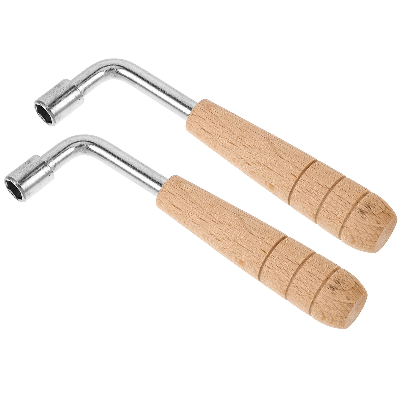2Pcs Harp Tuning Key Set 35x115 for Lyre Harp and Autoharps Wood Handle Stainless Steel Reliable String Instrument Tuning Tool