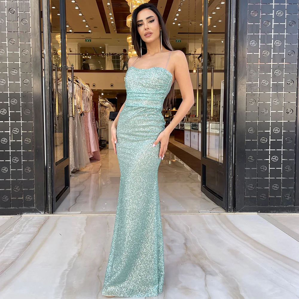 Green Evening Dresses 2022 Sexy Spaghetti Strap Sequin Party Dress Elegant Mermaid Backless Ball Gowns Sweetheart robe de soirée
Green Evening Dresses 2022 Sexy Spaghetti Strap Sequin Party Dress Elegant Mermaid Backless Ball Gowns Sweetheart robe de soirée
