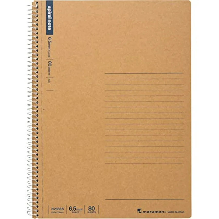 Spiral Note Basic Lined Notebook- B5, 9.92" x 7.44", 80 Sheets/ 160 Pages, 6.5mm Narrow Ruled Journal, Perforated Pages and Wir
Spiral Note Basic Lined Notebook- B5, 9.92" x 7.44", 80 Sheets/ 160 Pages, 6.5mm Narrow Ruled Journal, Perforated Pages and Wir