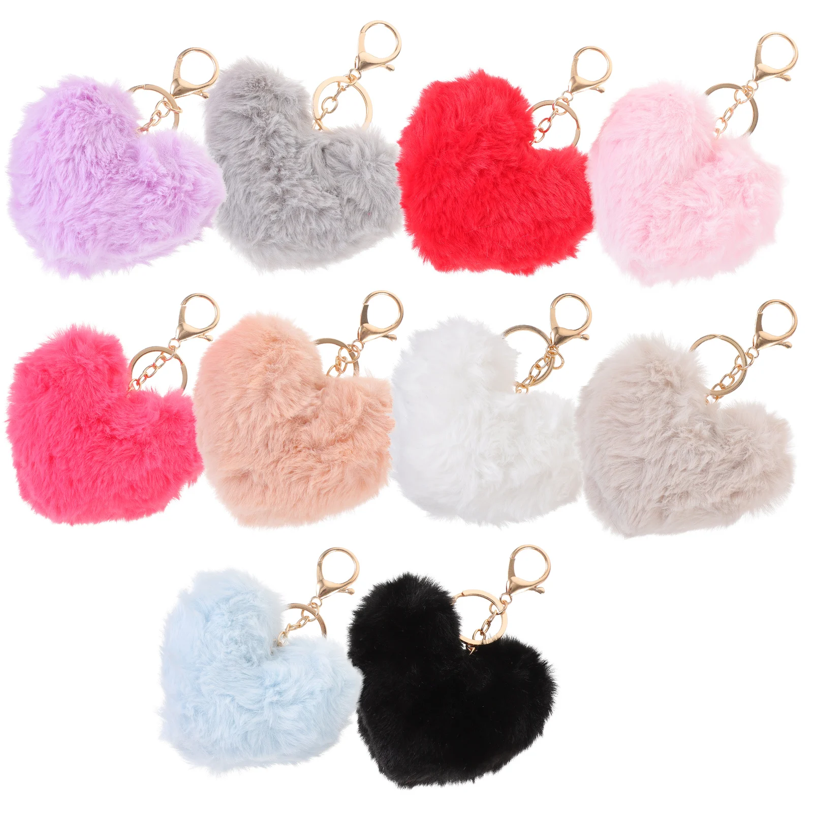 10 Pcs Heart Shaped Keychains Rabbit Wool Material Bag Charms Cute Fashionable Sweet Style Versatile Design Exquisite
10 Pcs Heart Shaped Keychains Rabbit Wool Material Bag Charms Cute Fashionable Sweet Style Versatile Design Exquisite