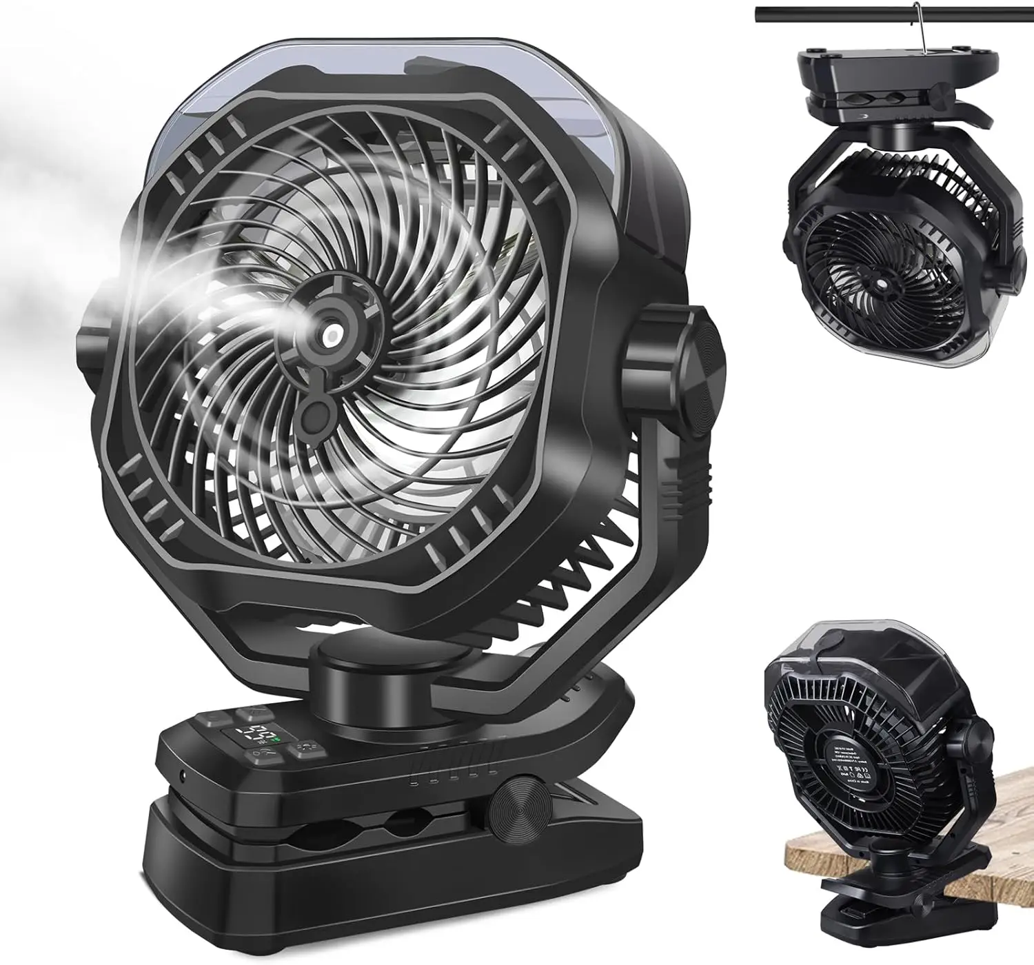 Portable Misting Fan with 12oz Tank, Remote, Timer, 5 Speeds & 20000mAh Battery for Outdoor Travel
Portable Misting Fan with 12oz Tank, Remote, Timer, 5 Speeds & 20000mAh Battery for Outdoor Travel