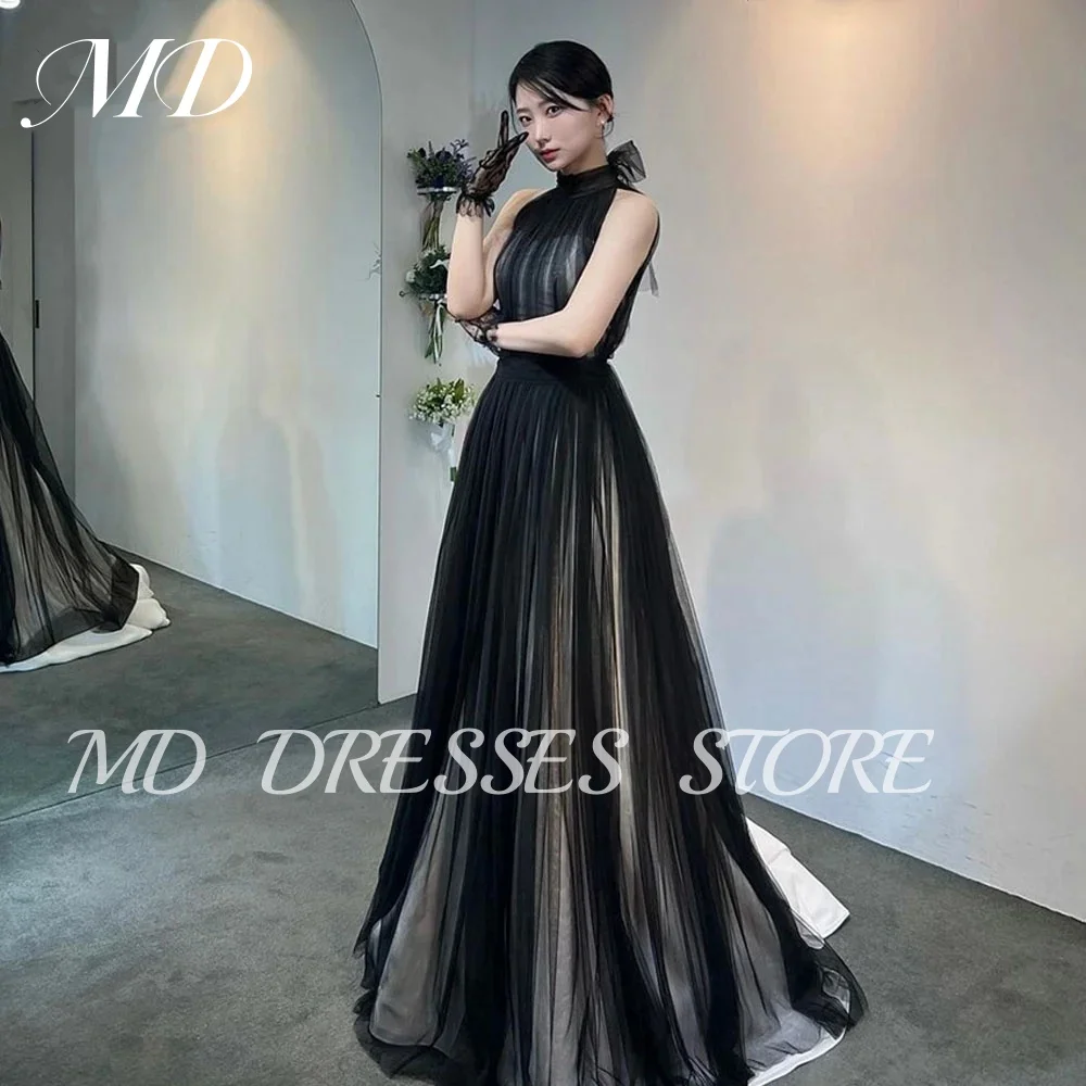 MD Elegant Black Tulle Wedding Dresses High Neck Pleat Bow Evening Party Gown Korea Photo shoot Reception Dress Customized 2025
MD Elegant Black Tulle Wedding Dresses High Neck Pleat Bow Evening Party Gown Korea Photo shoot Reception Dress Customized 2025