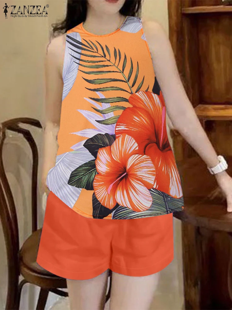ZANZEA Elegant Holiday Outfit Elastic Waist Shorts Floral Print Tank Top Loose Casual 2025 Spring 2-Piece Suits Women Short Sets
ZANZEA Elegant Holiday Outfit Elastic Waist Shorts Floral Print Tank Top Loose Casual 2025 Spring 2-Piece Suits Women Short Sets