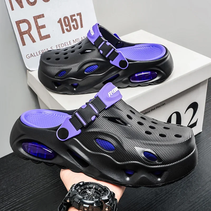 Male Air Cushion Breathable Clogs Lightweight Outdoor Beach Slippers
Male Air Cushion Breathable Clogs Lightweight Outdoor Beach Slippers
