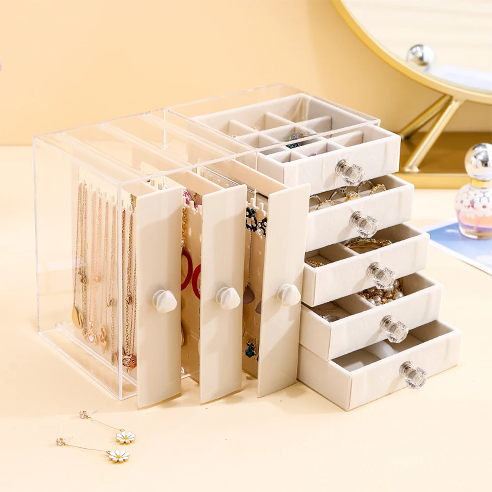 Jewelry Organizer Stand Multifunctional Necklace Display Holder with 4 Drawer Earring Storage Box Large Capacity Gift for Girls
Jewelry Organizer Stand Multifunctional Necklace Display Holder with 4 Drawer Earring Storage Box Large Capacity Gift for Girls