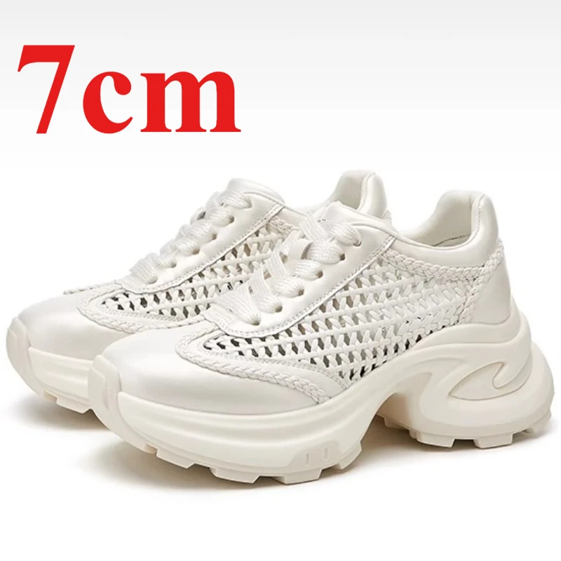 Летние женские полые дышащие ультралегкие удобные повседневные кроссовки на толстой платформе с тканой сеткой
Летние женские полые дышащие ультралегкие удобные повседневные кроссовки на толстой платформе с тканой сеткой