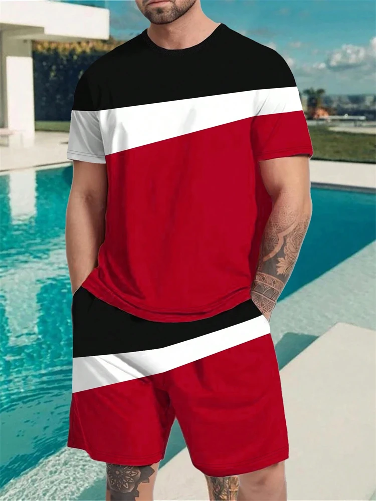 Men's Clothing Summer Red Checkered Patchwork Shirt Short-sleeved Shirt And Shorts Two-piece Streetwear And Single Tops
Men's Clothing Summer Red Checkered Patchwork Shirt Short-sleeved Shirt And Shorts Two-piece Streetwear And Single Tops