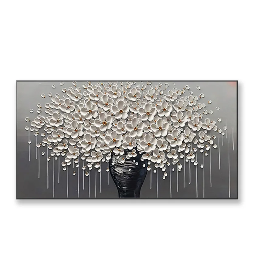 High Quality White Blooming Flowers Hand-painted Oil Painting Home Decoration Bedroom Dining Room Living Room Wall Decoration
High Quality White Blooming Flowers Hand-painted Oil Painting Home Decoration Bedroom Dining Room Living Room Wall Decoration