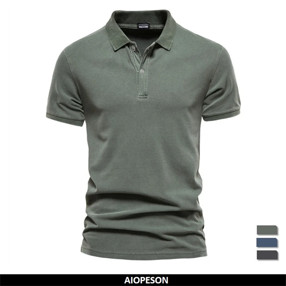 AIOPEON 100% Cotton Solid Color Polo Casual Short Sleeve Turndown Men's Shirts Fashion Streetwear Polos For Men
AIOPEON 100% Cotton Solid Color Polo Casual Short Sleeve Turndown Men's Shirts Fashion Streetwear Polos For Men