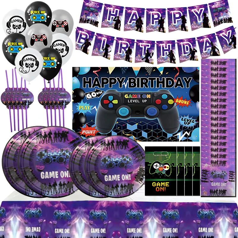 Shooting Game Theme Birthday Party Decoration Supplies Balloon Kit Tableware Tablecloth Banner Cake Topper Kid Favors Party Gift
Shooting Game Theme Birthday Party Decoration Supplies Balloon Kit Tableware Tablecloth Banner Cake Topper Kid Favors Party Gift