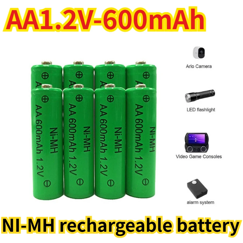 Original AA NI-MH Battery 1.2V 600mAh AA Rechargeable NiMH Battery for Clock Radio Video Camera Microphone Electric Shaver
Original AA NI-MH Battery 1.2V 600mAh AA Rechargeable NiMH Battery for Clock Radio Video Camera Microphone Electric Shaver