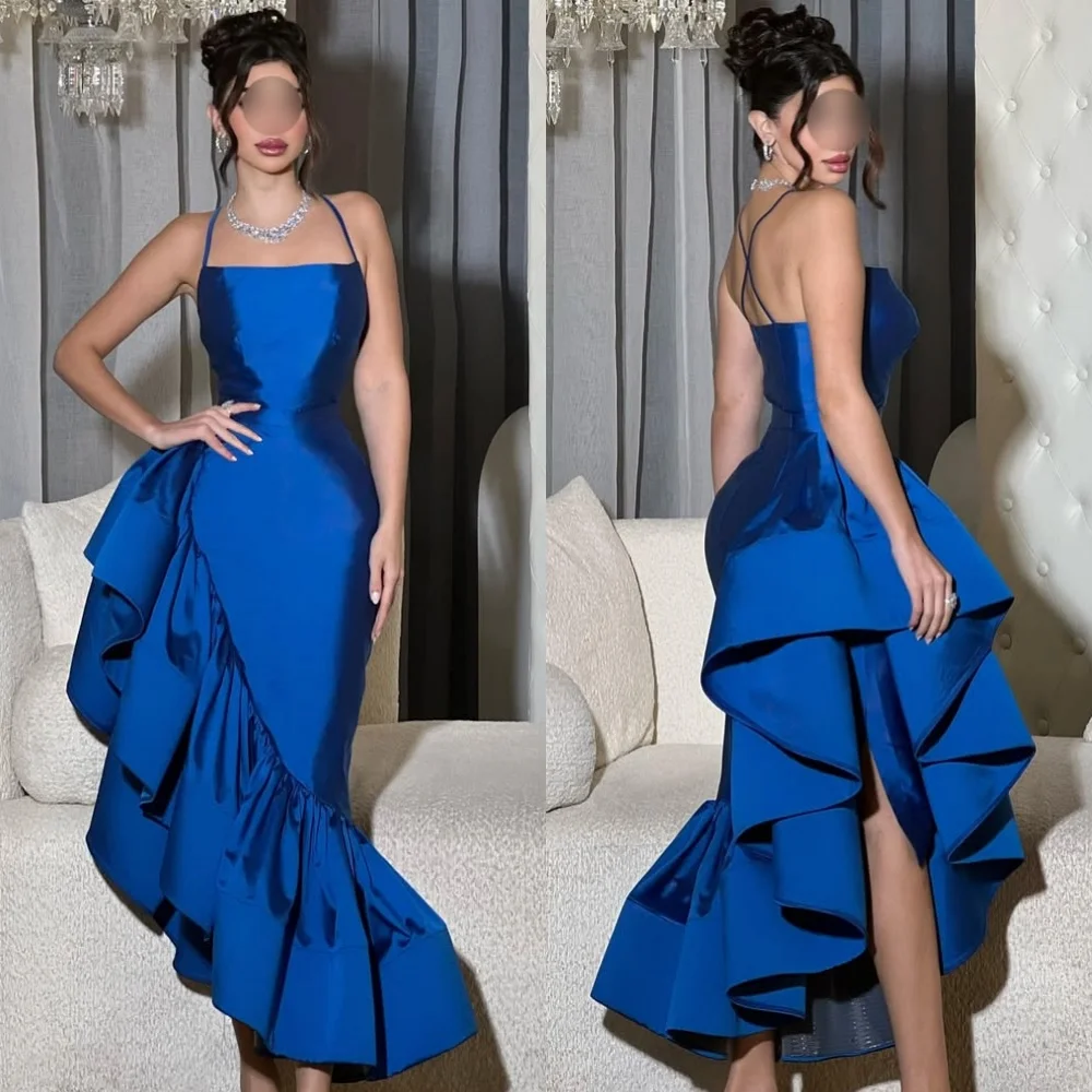 Customized Classic Charmeuse evening gowns Ruched Asymmetrical Spaghetti strap Ankle Length Dresses Bespoke Occasion Dresses
Customized Classic Charmeuse evening gowns Ruched Asymmetrical Spaghetti strap Ankle Length Dresses Bespoke Occasion Dresses