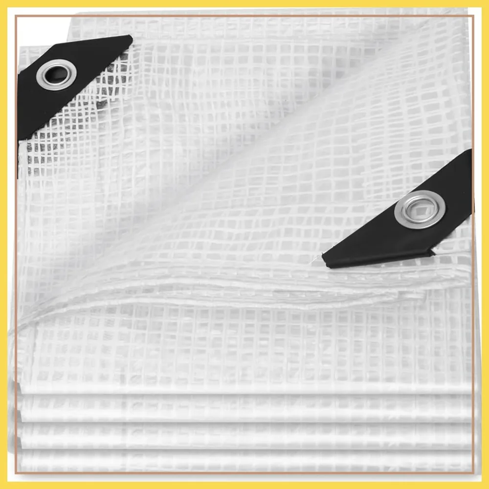 25x35 Ft Clear Greenhouse Plastic Covering, 16 Mil Heavy Duty Tarp with Hemmed Edges & Grommets
25x35 Ft Clear Greenhouse Plastic Covering, 16 Mil Heavy Duty Tarp with Hemmed Edges & Grommets