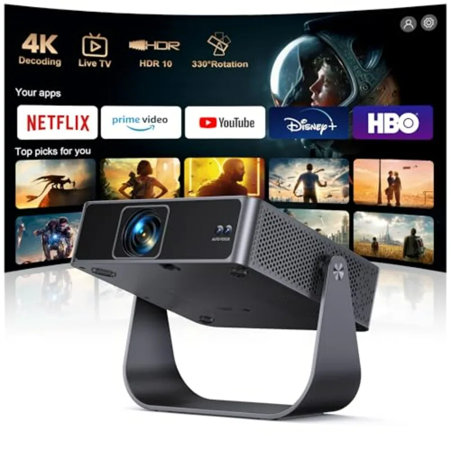 Умный мини-проектор с Wi-Fi и Bluetooth, ультратонкий, с поддержкой 4K, для просмотра фильмов на открытом воздухе, с автофокусом, HDR10, портативный, 1080P
Умный мини-проектор с Wi-Fi и Bluetooth, ультратонкий, с поддержкой 4K, для просмотра фильмов на открытом воздухе, с автофокусом, HDR10, портативный, 1080P