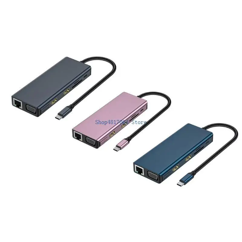 T3LB Docking Station 12 in 1 Laptop USB C Docking Station Double Monitors Type C Hub with VGA 4x USB Adapter USB C Dock
T3LB Docking Station 12 in 1 Laptop USB C Docking Station Double Monitors Type C Hub with VGA 4x USB Adapter USB C Dock