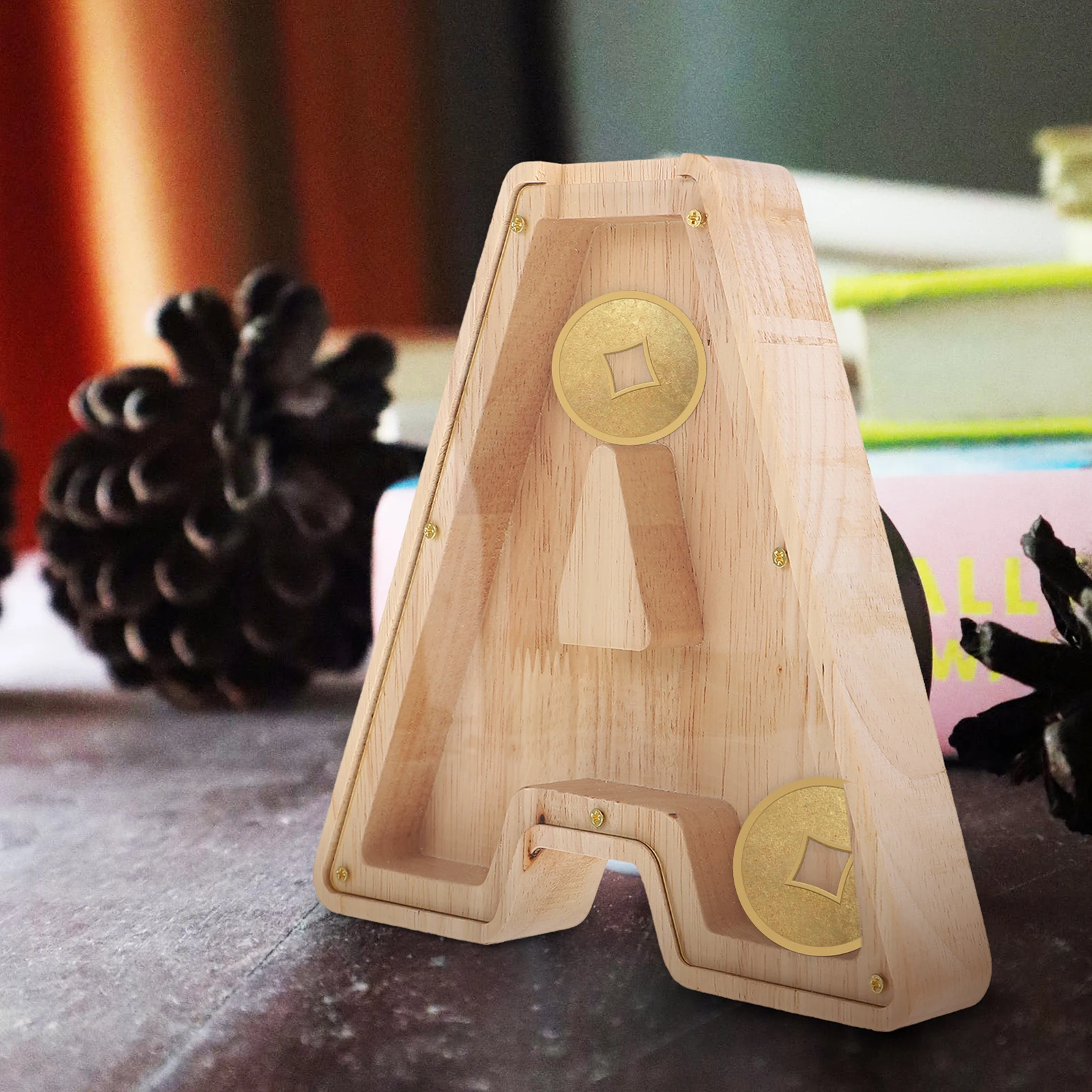 Creative Alphabet Money Box Wooden Piggy Bank Craft Desktop Decoration Transparent Saving Pot Coin Container Children Saving Jar
Creative Alphabet Money Box Wooden Piggy Bank Craft Desktop Decoration Transparent Saving Pot Coin Container Children Saving Jar