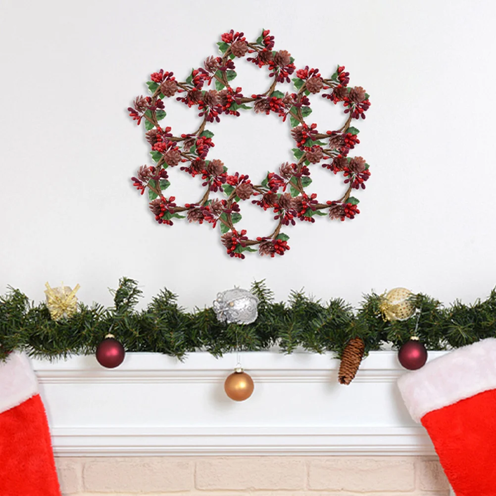 4pcs Artificial Wreath Simulation Pine Cone Berry Xmas Wreath Holder Christmas Table Centerpieces Festival Decor
4pcs Artificial Wreath Simulation Pine Cone Berry Xmas Wreath Holder Christmas Table Centerpieces Festival Decor