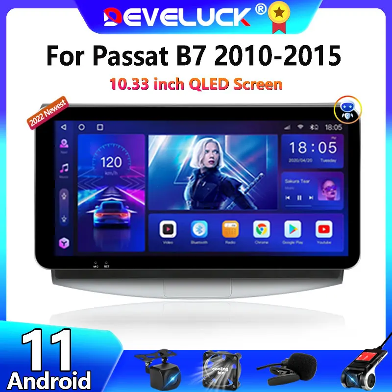 Develuck 2 Din 10.33" Android 11 Car Radio For VW Volkswagen Passat B7 B6 CC 2010-2015 Multimedia Player Navigation QLED Screen
Develuck 2 Din 10.33" Android 11 Car Radio For VW Volkswagen Passat B7 B6 CC 2010-2015 Multimedia Player Navigation QLED Screen