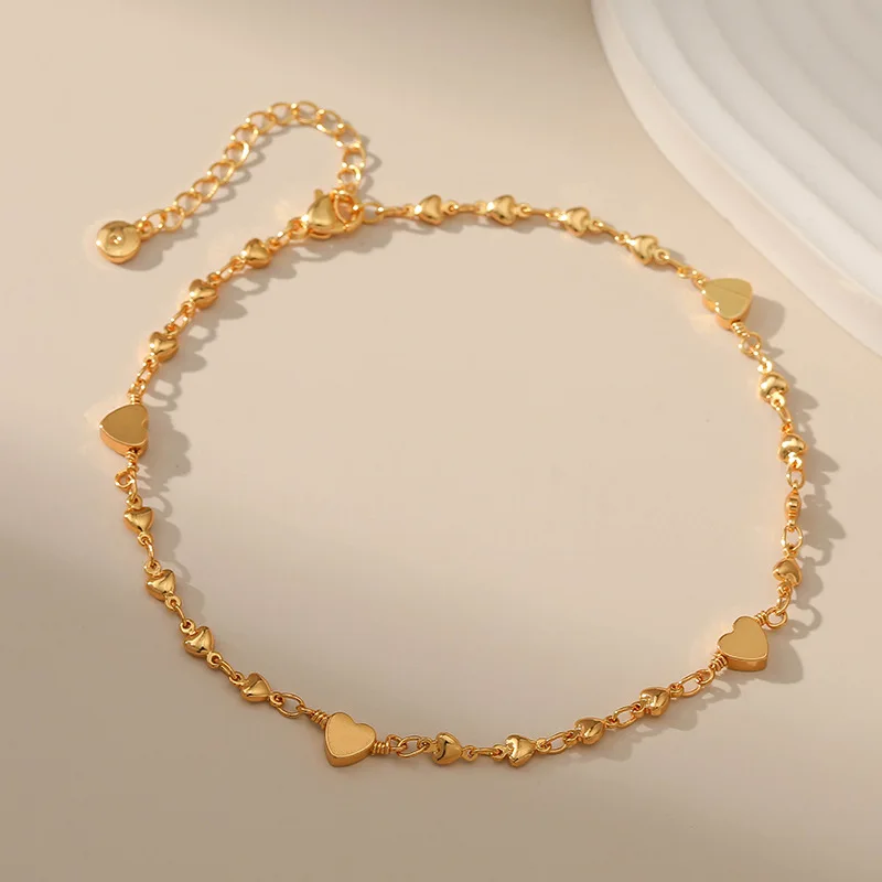 Love Heart Design Sweet Easy to Match Ankles for Women 18k Gold Color Link Chain Adjustable Size Ankles Birthday Gift for Girls
Love Heart Design Sweet Easy to Match Ankles for Women 18k Gold Color Link Chain Adjustable Size Ankles Birthday Gift for Girls