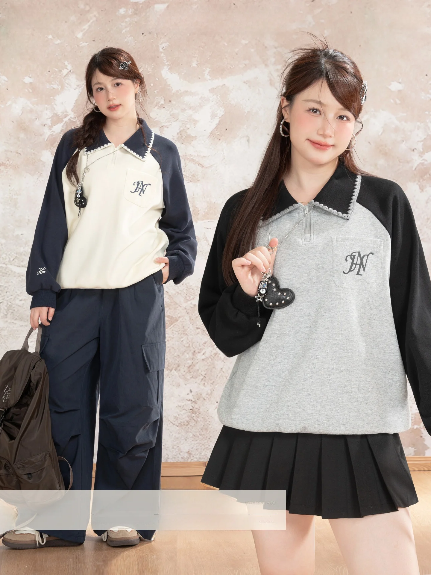 Новая женская толстовка больших размеров на молнии, свободного кроя, с отложным воротником, в стиле колор-блок, осенняя новинка для женщин с фигурой типа «груша»
Новая женская толстовка больших размеров на молнии, свободного кроя, с отложным воротником, в стиле колор-блок, осенняя новинка для женщин с фигурой типа «груша»