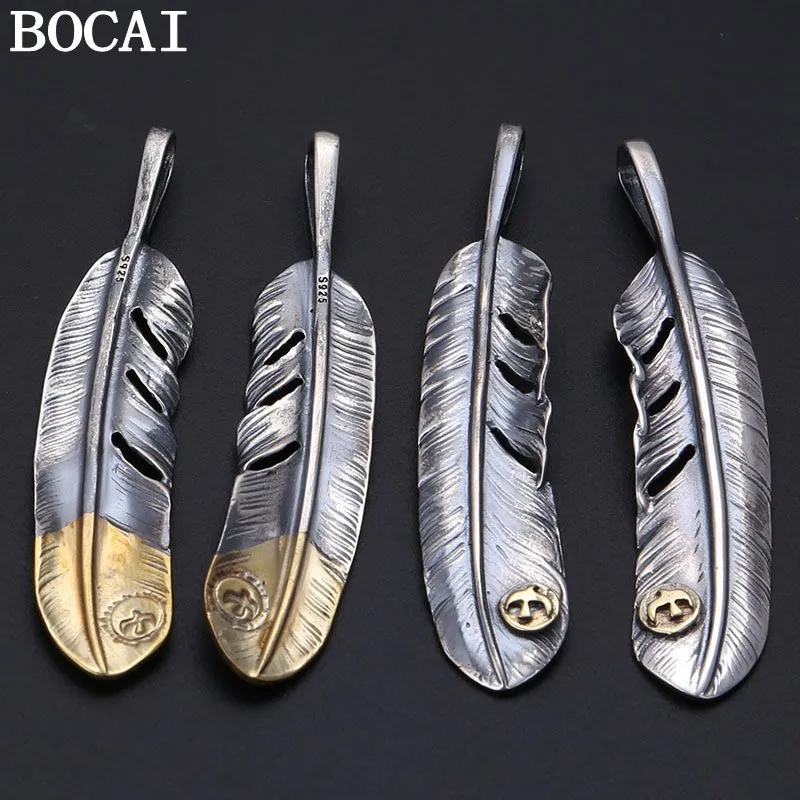BOCAI S925 Sterling Silver Jewelry Vintage Fashion Feather Pendant Selected Gifts For Men And Women
BOCAI S925 Sterling Silver Jewelry Vintage Fashion Feather Pendant Selected Gifts For Men And Women