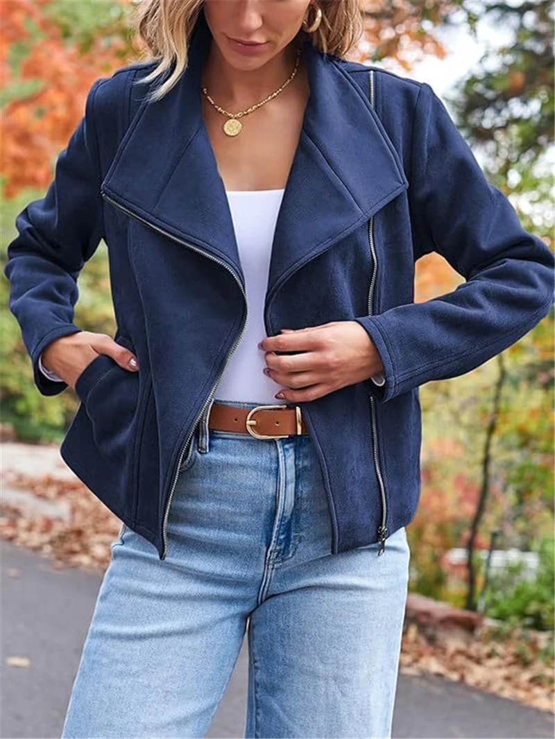 Women Motorcycle Jacket Ride Zipper Coat Female Winter Outerwear Streetwears Ladies Casual Suede Motor Jacket Outdoor Clothing
Women Motorcycle Jacket Ride Zipper Coat Female Winter Outerwear Streetwears Ladies Casual Suede Motor Jacket Outdoor Clothing