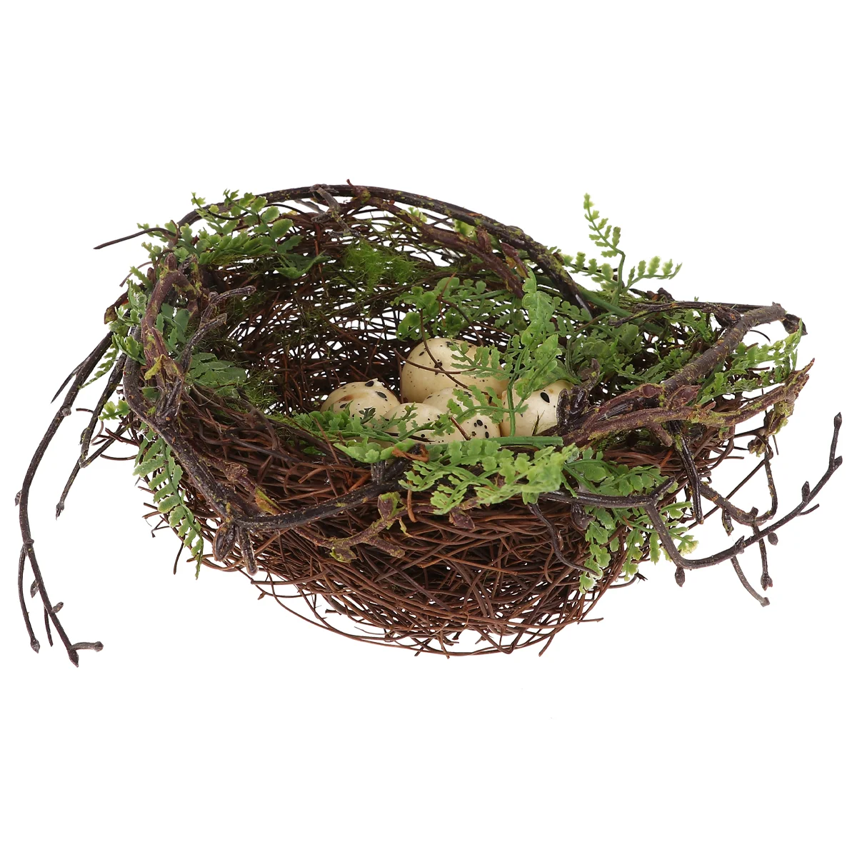 1 Set Vine Bird Nest Creative Bird Rattan Nest Ornament Bird Nest Decoration with 5PCS Simulation Eggs for Garden Patio Balcony
1 Set Vine Bird Nest Creative Bird Rattan Nest Ornament Bird Nest Decoration with 5PCS Simulation Eggs for Garden Patio Balcony