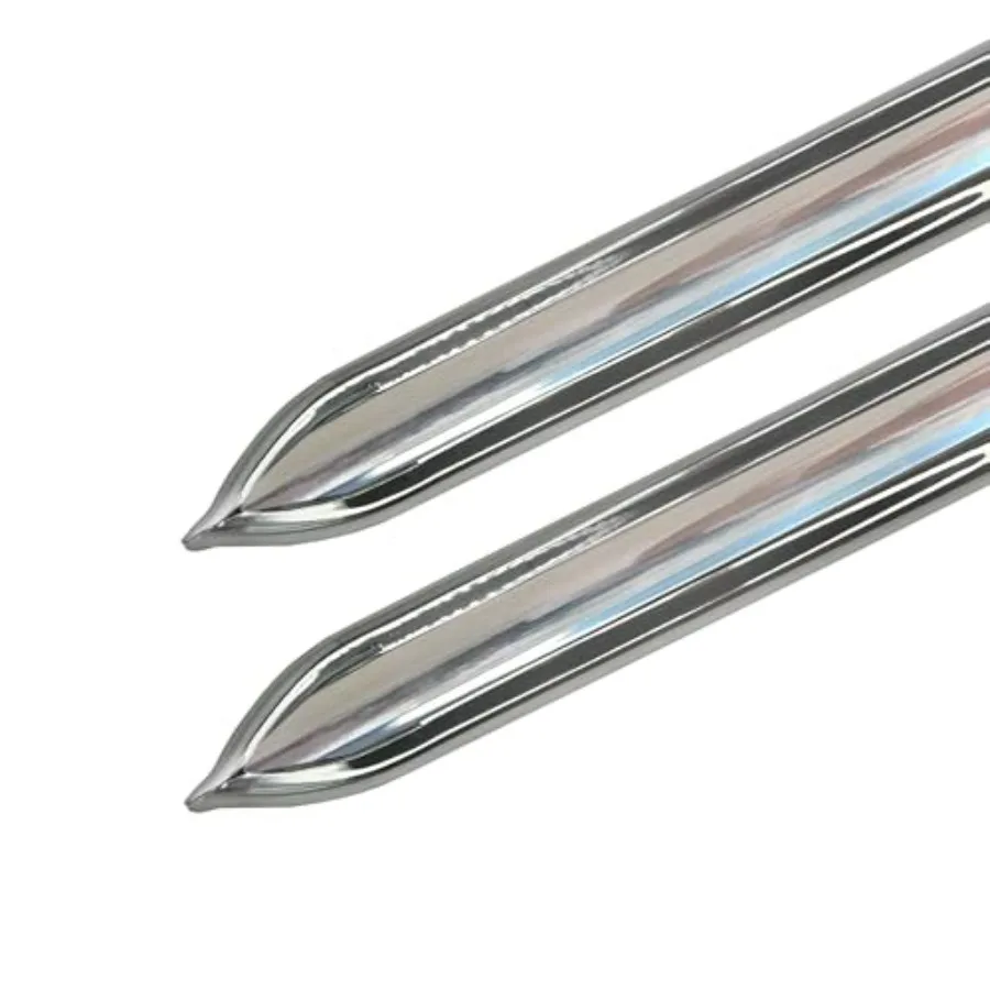 Vintage Style 5/8 Chrome Side Body Trim Molding with Formed Pointed Ends for Automotive Exterior Decoration - Durable Metallic
Vintage Style 5/8 Chrome Side Body Trim Molding with Formed Pointed Ends for Automotive Exterior Decoration - Durable Metallic