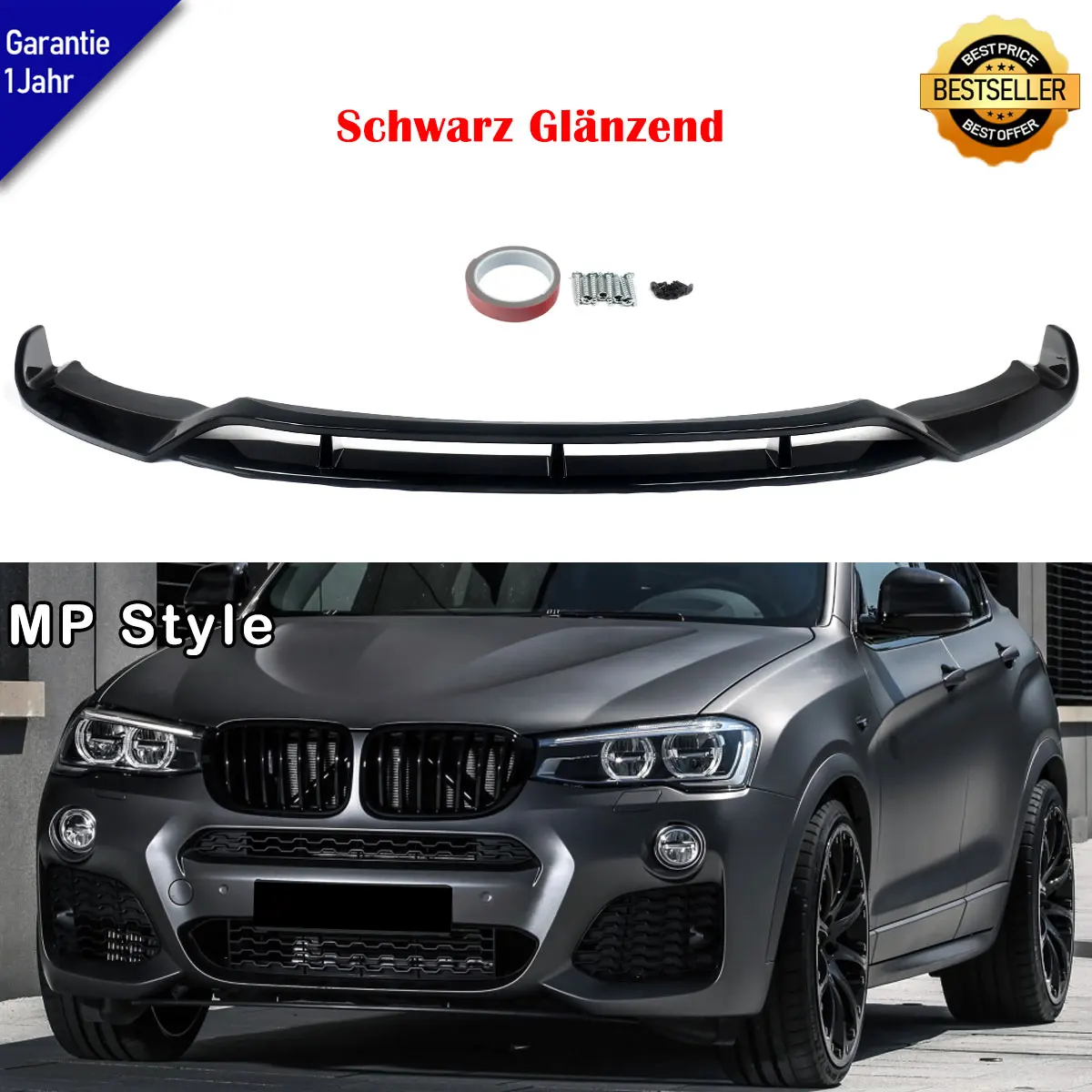 For BMW X3 F25 X4 F26 M Sport 2014 2015 2016 2017 Gloss Black Front Bumper Splitter Lip ABS Lower Spoiler 18d 20i 28i 30d 35i
For BMW X3 F25 X4 F26 M Sport 2014 2015 2016 2017 Gloss Black Front Bumper Splitter Lip ABS Lower Spoiler 18d 20i 28i 30d 35i