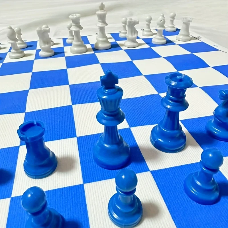 16.54x16.54inch Sky Blue White Chess Set with PU Flannel Pieces - 32pcs, Perfect for Indoor & Outdoor Play, Party Game Board
16.54x16.54inch Sky Blue White Chess Set with PU Flannel Pieces - 32pcs, Perfect for Indoor & Outdoor Play, Party Game Board