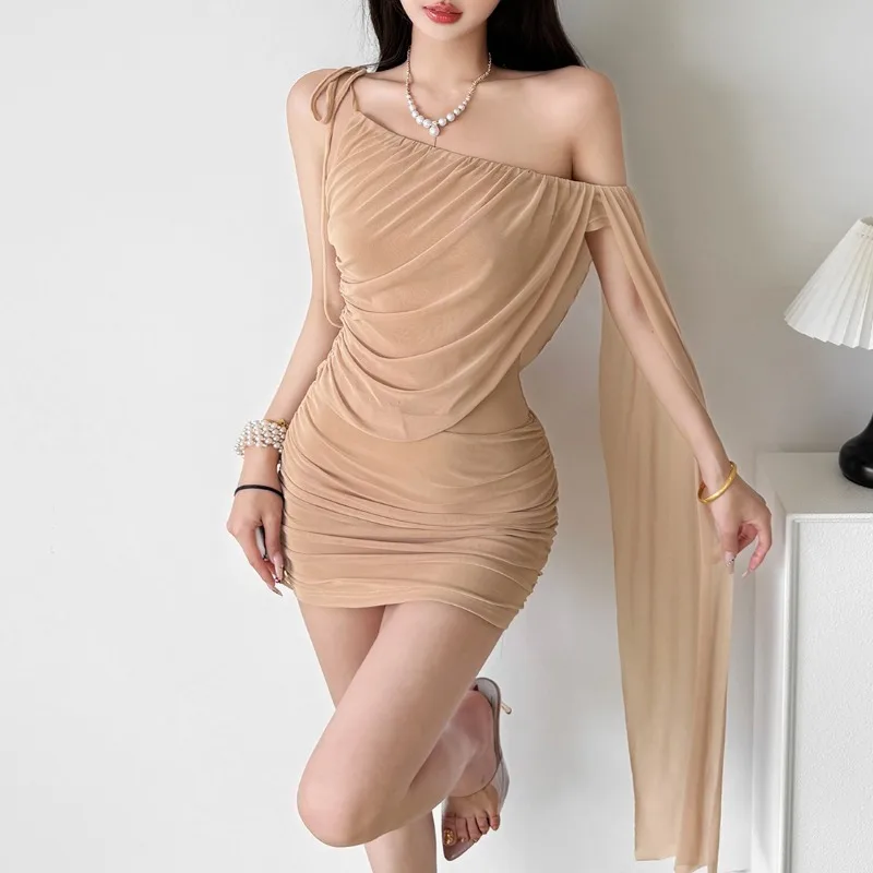 Off Shoulder Pleated Mini Dress for Women Fashion Cinched Waist Prom Party Vestidos 2026 Korean New Summer Lady Lace Up Dresses
Off Shoulder Pleated Mini Dress for Women Fashion Cinched Waist Prom Party Vestidos 2026 Korean New Summer Lady Lace Up Dresses