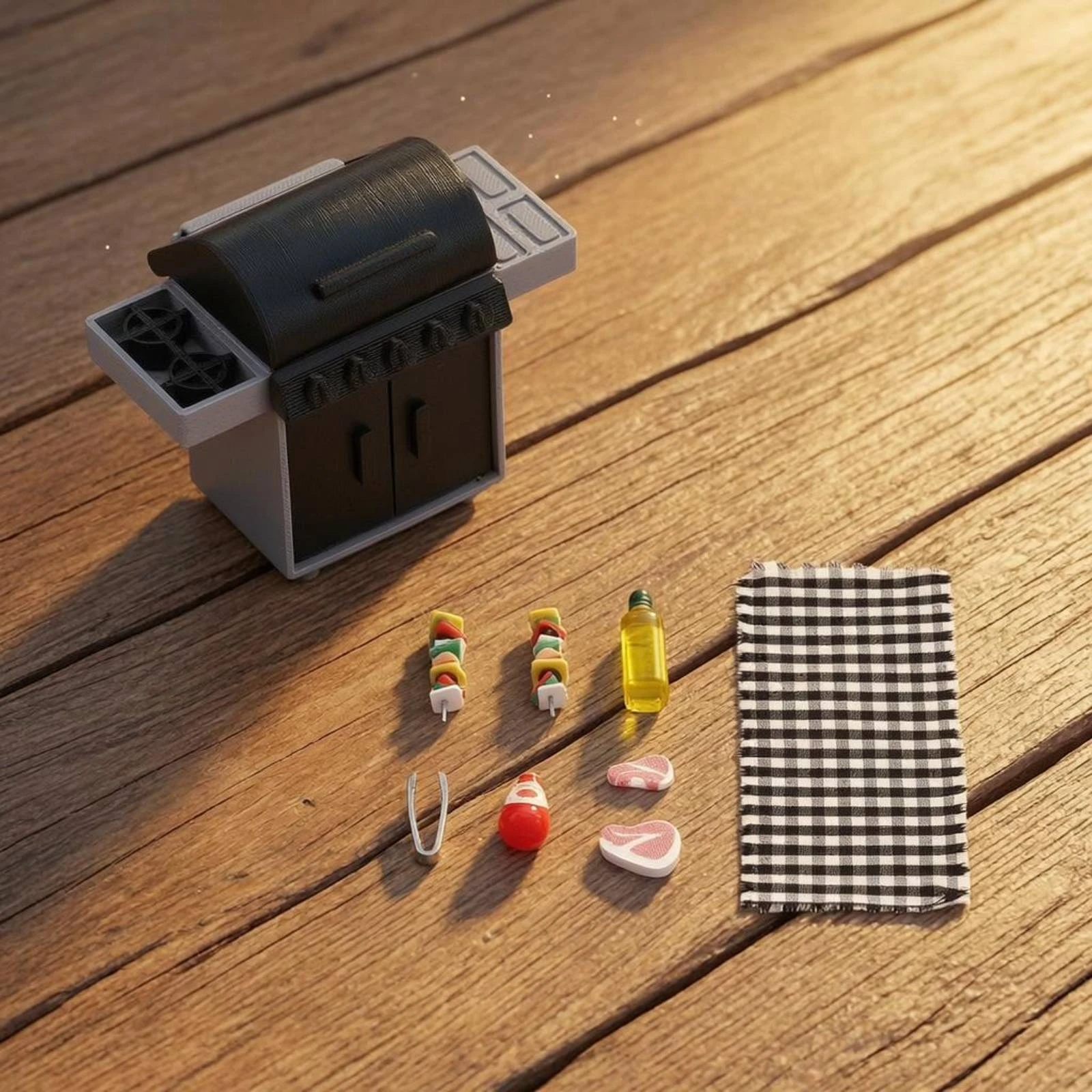 1:12 Dollhouse Grill Side Trays Dollhouse Grill Miniature Decor Molded Details Black and Gray
1:12 Dollhouse Grill Side Trays Dollhouse Grill Miniature Decor Molded Details Black and Gray
