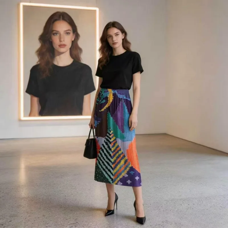 Miyake Pleated 2026 Summer New High-end Comfortable Fashionable Unique Printed Casual Pleated Skirt Women's Half Skirt Pleat
Miyake Pleated 2026 Summer New High-end Comfortable Fashionable Unique Printed Casual Pleated Skirt Women's Half Skirt Pleat