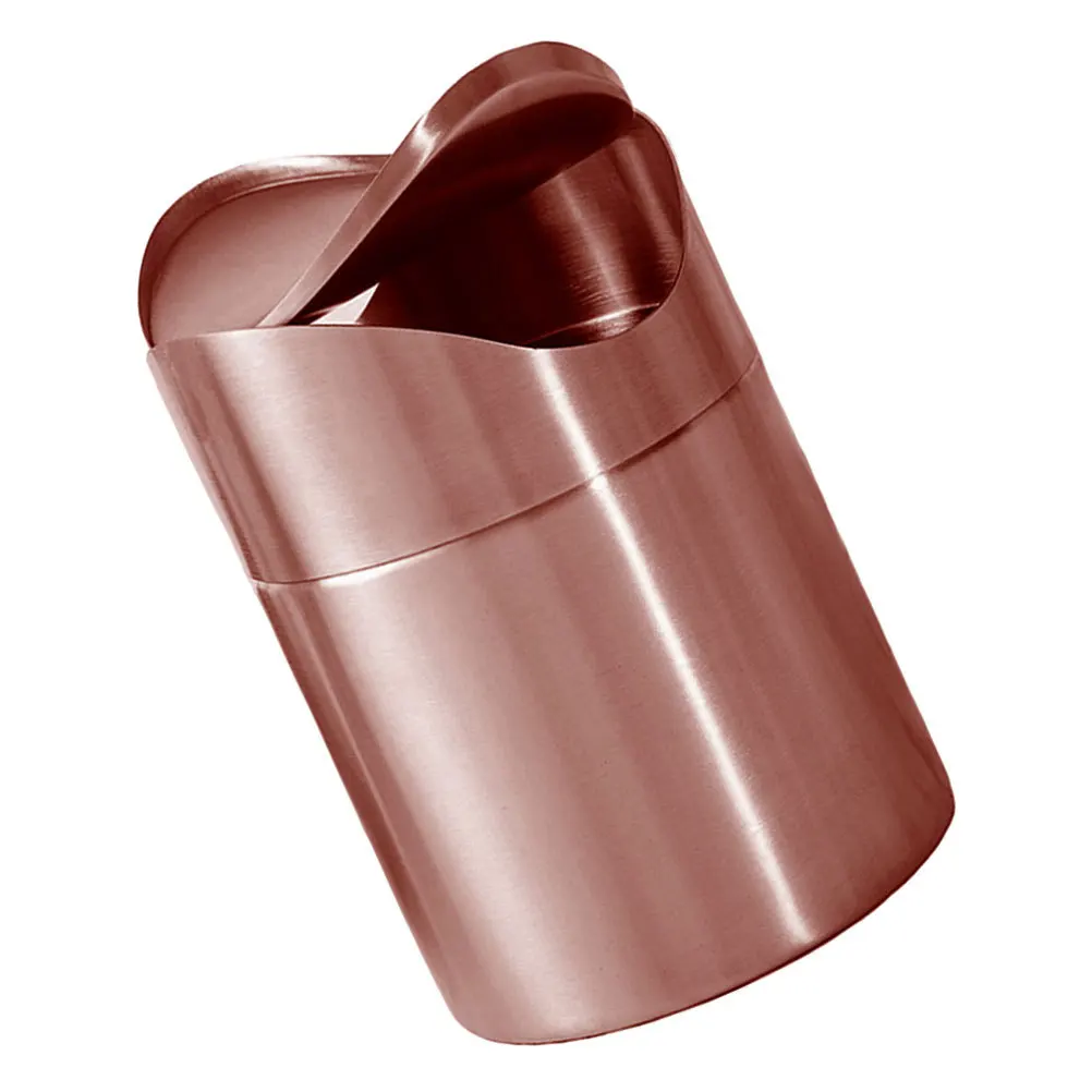 Rose Gold Mini Trash Can Stainless Steel Desktop Wastebasket for Bedroom Office Kitchen Countertop Small Garbage Bin with Press
Rose Gold Mini Trash Can Stainless Steel Desktop Wastebasket for Bedroom Office Kitchen Countertop Small Garbage Bin with Press