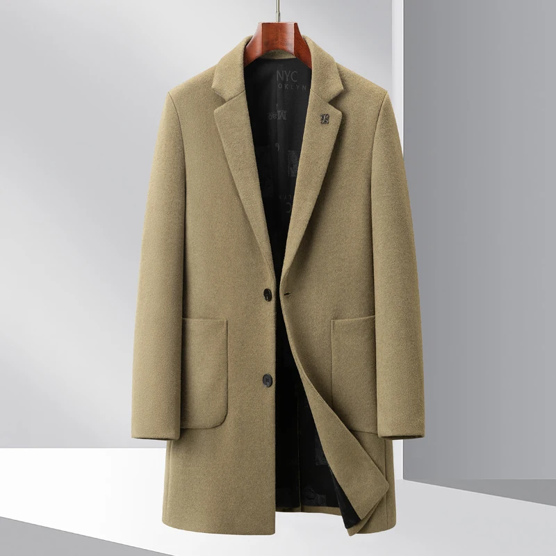Timeless Men's Wool-Blend Overcoat with Tailored Structure & Notch Lapel Back Vent Single-Breasted Coat Winter Autumn Menswear
Timeless Men's Wool-Blend Overcoat with Tailored Structure & Notch Lapel Back Vent Single-Breasted Coat Winter Autumn Menswear