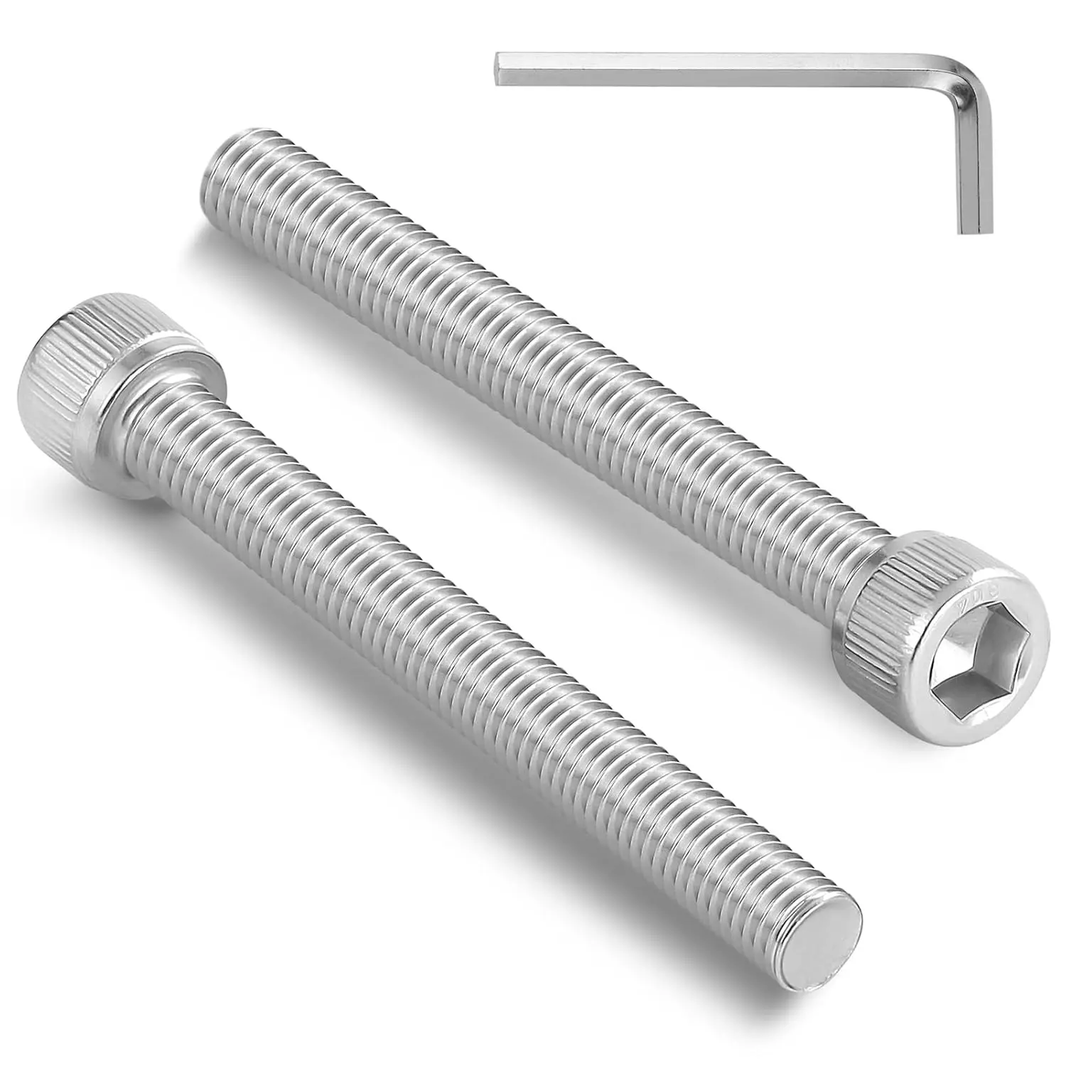 120pcs M3 x 40mm Hex Socket Cap Screws Bolts, 304 Stainless Steel, Full Threads with Hex Spanner
120pcs M3 x 40mm Hex Socket Cap Screws Bolts, 304 Stainless Steel, Full Threads with Hex Spanner