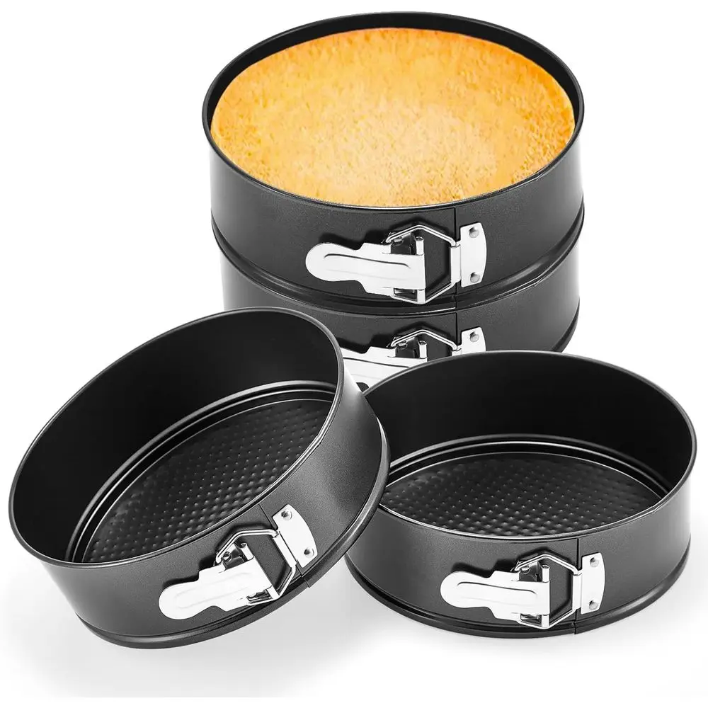 4 Pcs 8 Inch Non Stick Springorm Pan with Removable Bottom Carbon Steel Cheeke Pan Round Springorm Cake Mold with StainlSteel Sp
4 Pcs 8 Inch Non Stick Springorm Pan with Removable Bottom Carbon Steel Cheeke Pan Round Springorm Cake Mold with StainlSteel Sp