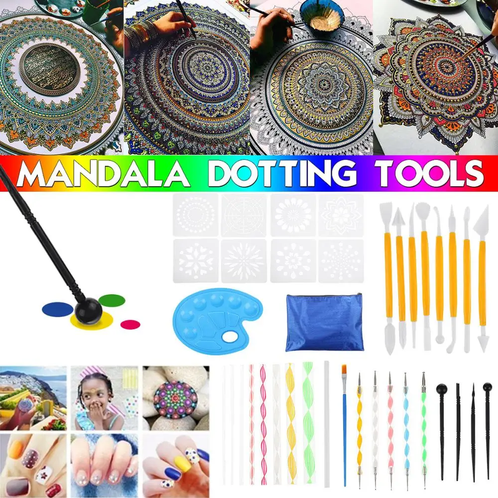 37PCS Mandala Dotting Tools Painting Kit Art Pen Stencil Brush Tray Supplies
37PCS Mandala Dotting Tools Painting Kit Art Pen Stencil Brush Tray Supplies