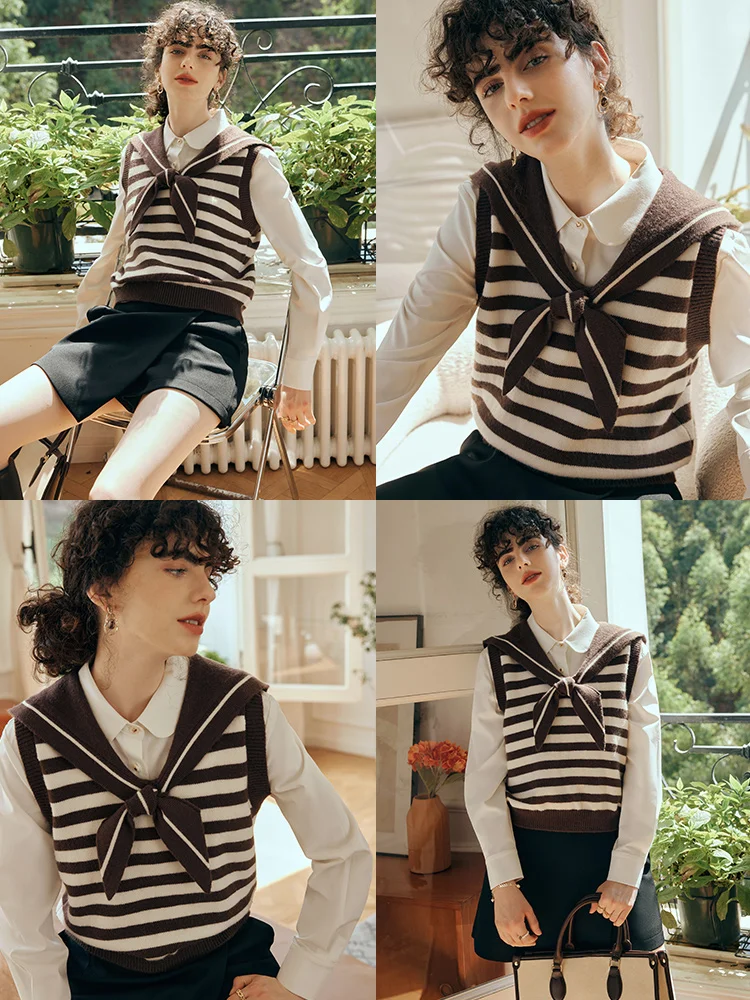 OLrain Striped Knitted Sweater Vest Women's Autumn Knitwear 2025 Retro Preppy Style Sleeveless Knit Tops for Woman O23QJ65983
OLrain Striped Knitted Sweater Vest Women's Autumn Knitwear 2025 Retro Preppy Style Sleeveless Knit Tops for Woman O23QJ65983